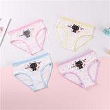 4 Pcs/Lot Cotton Soft Panties For Girls Lovely Baby Girls Underwear Cartoon Cat Briefs Breathable Children Panty Kids Underpants