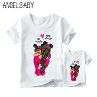 Matching Family Outfits Super Mom and Daughter Print Boys Girls T-shirt Mother's day Present Clothes Kids&Woman Funny Tshirt